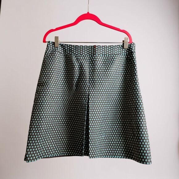 💙 Ann Taylor LOFT NWT Skirt Sz 10 • Blue Black Geometric • Lined ✨ - Picture 3 of 5